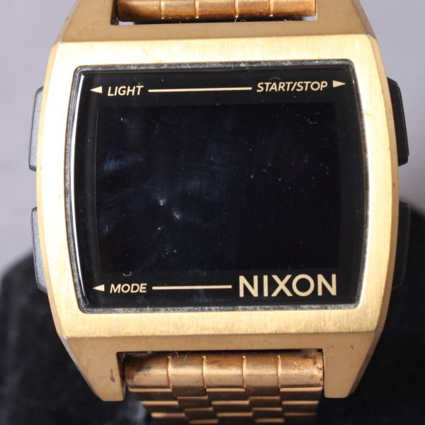 良品 NIXON ニクソン HOMEBASE 腕時計 ゴールド デジタル メンズ ウォッチ ブランド ジャンク #N※665の画像2