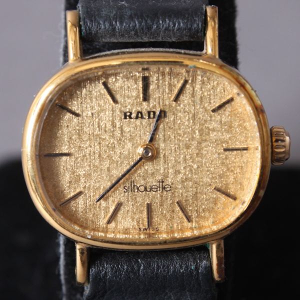 良品 RADO ラドー 腕時計 稼働 A5059877 silhouette レディース ゴールド 手巻き ウォッチ ゴールド文字盤 ブランド #N※685_画像2