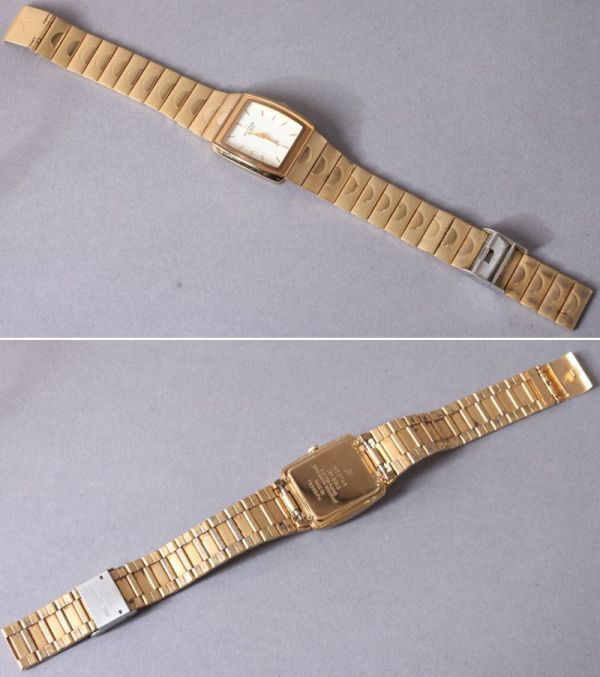良品 WESTAR ウェスター 腕時計 稼働 18KGOLD 54g メンズ 7533GPN ゴールド クォーツ ウォッチ ホワイト文字盤 ブランド #N※696の画像9