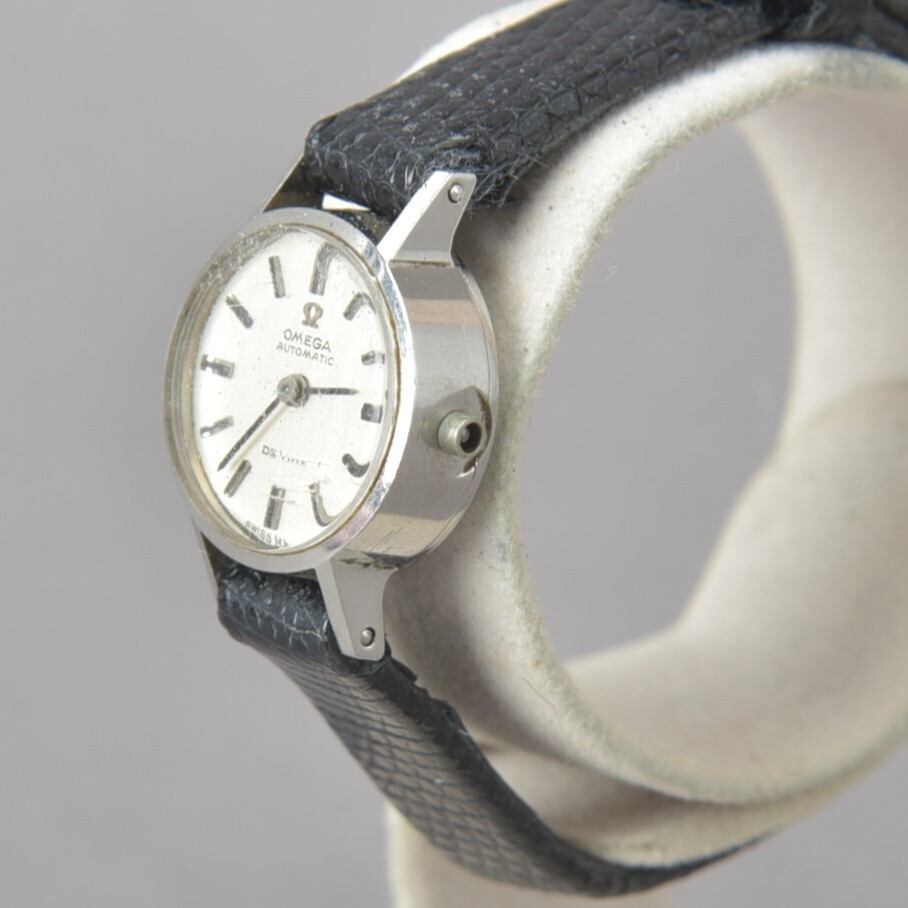 良品 OMEGA オメガ DE VILLE 腕時計 レディース 稼働 シルバー レザー デビル オートマチック ウォッチ ホワイト文字盤 ブランド #N※541_画像7