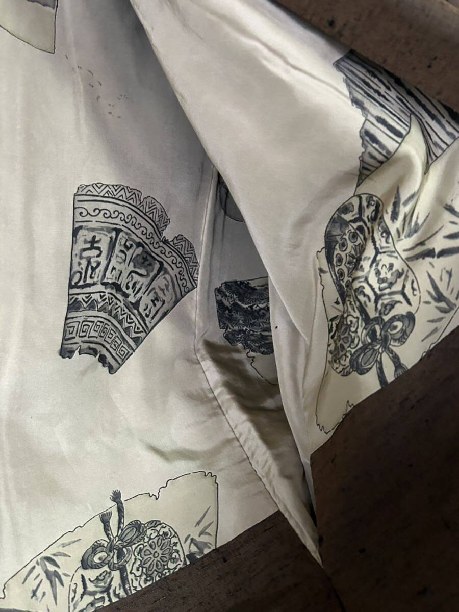 龍 富士山 羽織 着物 和装 裏勝り レトロ 茶色 ビンテージ 和柄 アンティーク 男性_画像6