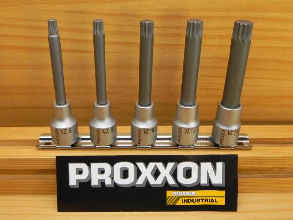 処分 プロクソン XZN トリプル スクエア 1/2(12.7)ロング スプライン ソケットレンチ 5点セット PROXXONの画像1
