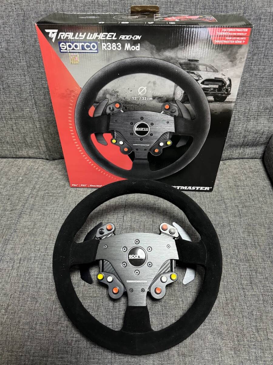 【美品】Thrustmaster Rally Wheel Add-On Sparco R383 Mod スラストマスター ラリーホイールスパルコR383Mod