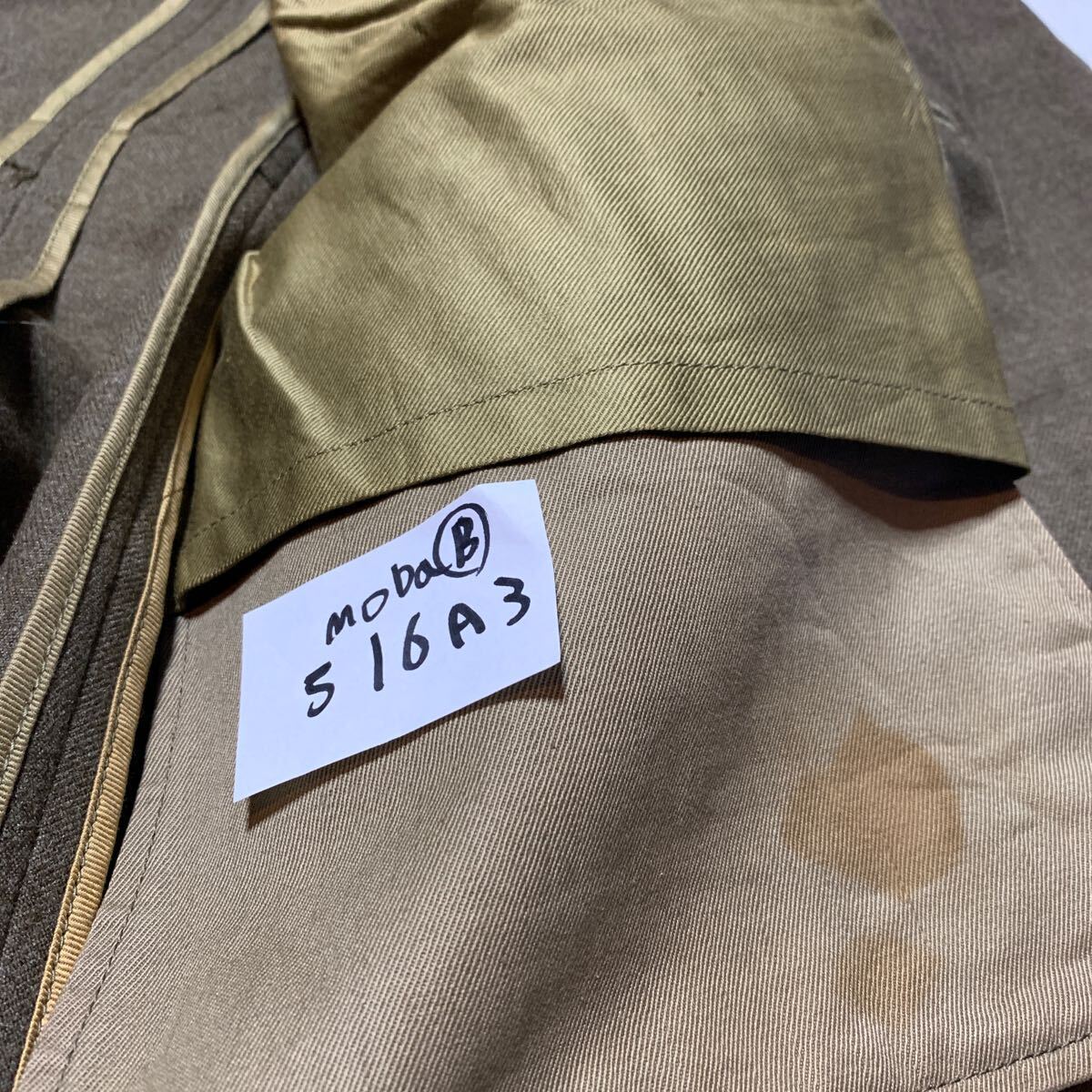 1940年代 米軍放出品 WW2 実物 アメリカ陸軍 サービスドレス ジャケット 制服 上着 35S バッジ付き 中古 第二次世界大戦の画像10