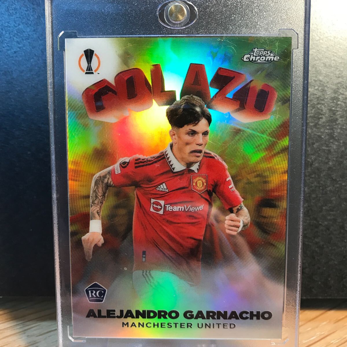 ガルナチョ　ルーキーカード　125/125 ラストナンバー　2022-23 Topps Chrome Gold UEFA Alejandro Garnacho Rookie RC Yellow Golazo_画像1