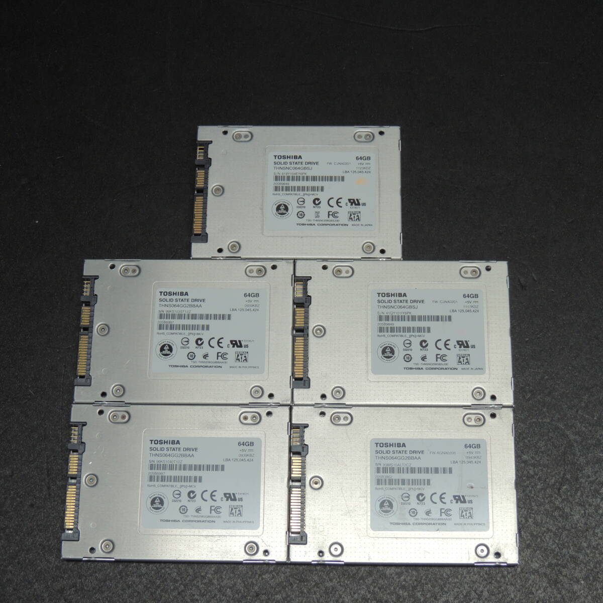 【5台まとめ売り/検品済み】TOSHIBA SSD 64GB THNS064GG2BBAA / THNSNC064GBSJ 管理:s-28の画像1