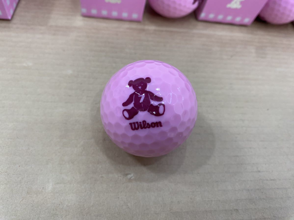 Wilson ウィルソン ゴルフボール ベアー ピンク 一箱3個×4点_画像4