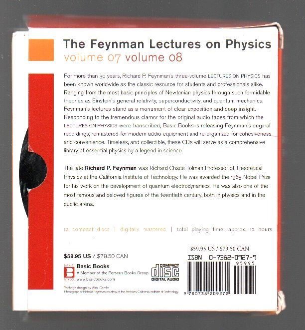 ■リチャード・ファインマン(Richard P. Feynman)■「物理学講義 / 英語版 Lectures on Physics」■Vol.7＆8■CD(12枚組)■2006/1/3発売■_画像2