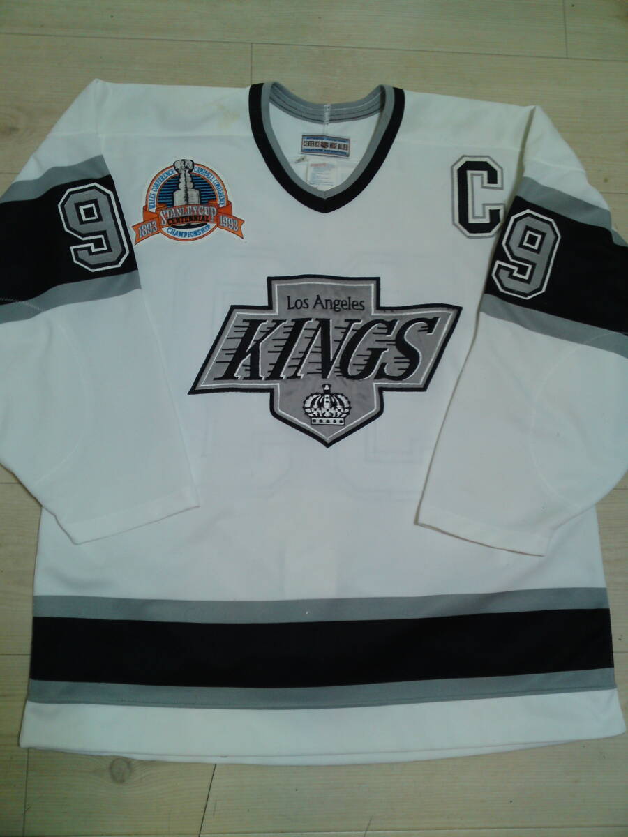 アイスホッケー NHL Los Angeles Kings #99 Wayne Gretzky CCM Authentic jersey with 1993 Stanley cup patch