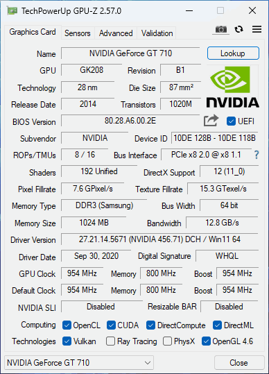 玄人志向 GF-GT710-E1GB/LP / NVIDIA GeForce GT 710 1GB DDR3 ビデオカード_画像3