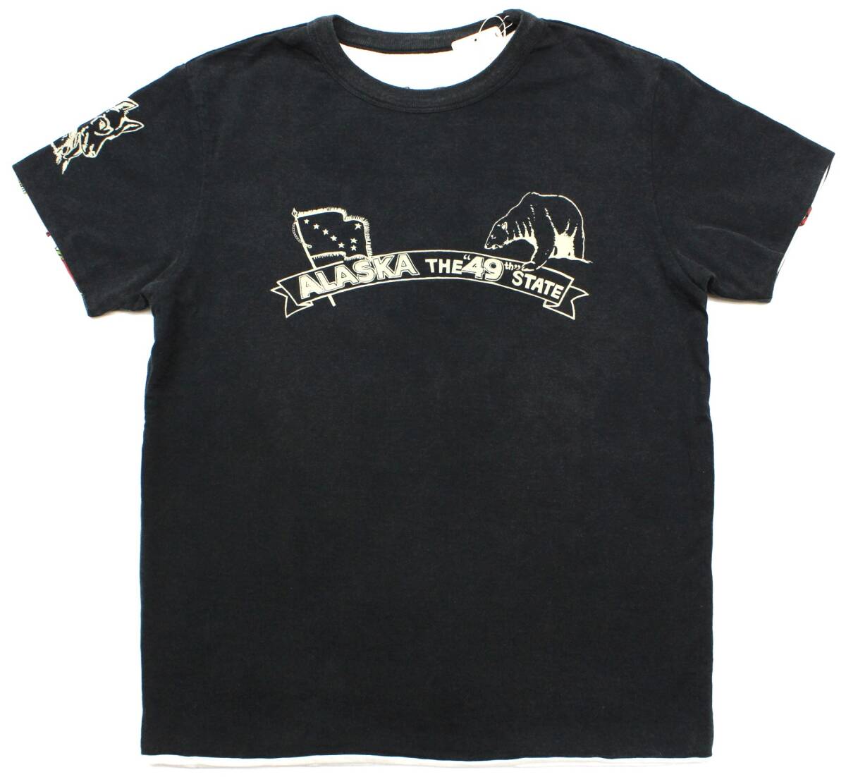 YTS97東洋Sテーラー東洋 リバーシブル 半袖Tシャツ アラスカALASKA The 49th STATEシベリアンハスキー 白くま トーテンポール Tシャツ_画像4