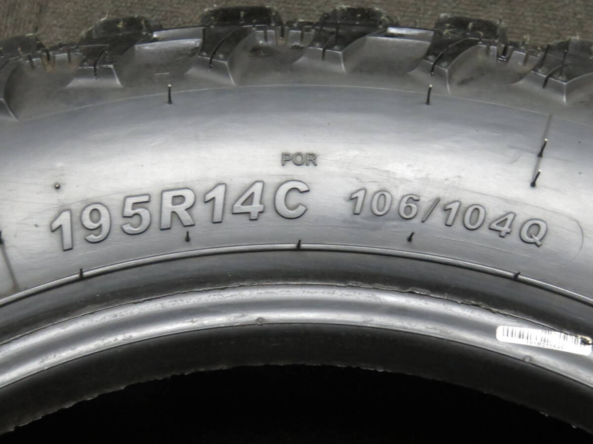 引取大歓迎！195R14C 106/104Q　夏4本 2021年製　グッリプマックス マッドレイジ　GRIPMAX MUDRAGE M/T　ホワイトレター　XD2-1_画像9