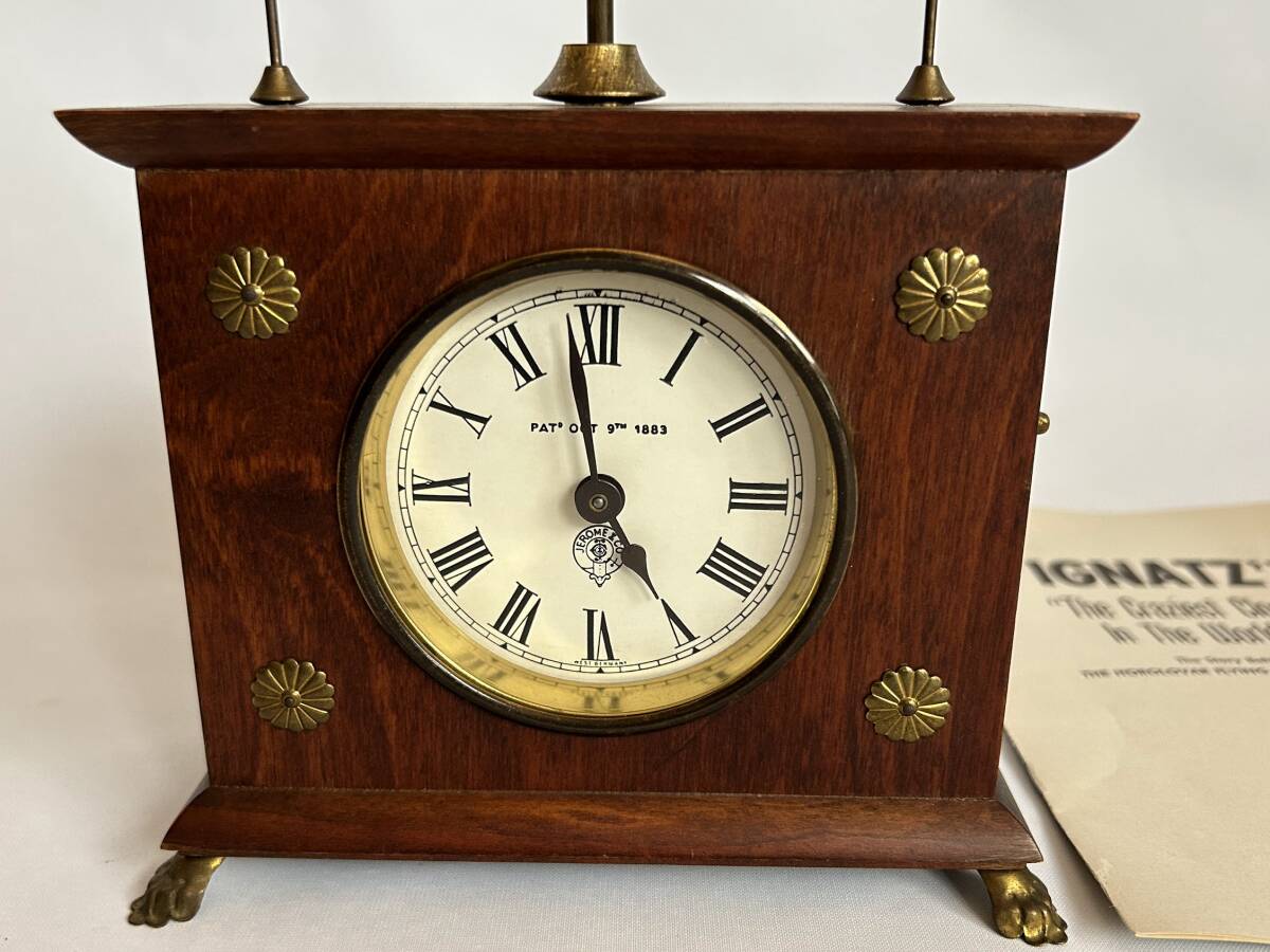 【動作品】ドイツ製 カラクリ時計 フライング振り子時計 Ignatz HOROLOVAR社 の画像3