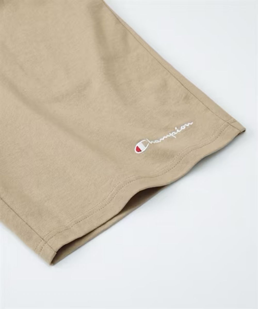 Champion 綿１００％ ロゴ刺しゅうカットソーショートパンツ（コットンUSA使用）/チャンピオン