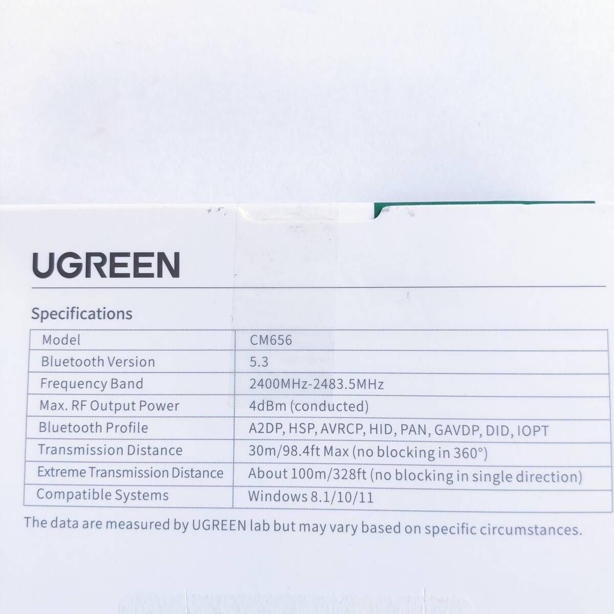 [ one jpy start ]UGREEN Bluetooth5.3 adaptor USB black CM656[1 jpy ]AKI01_2001