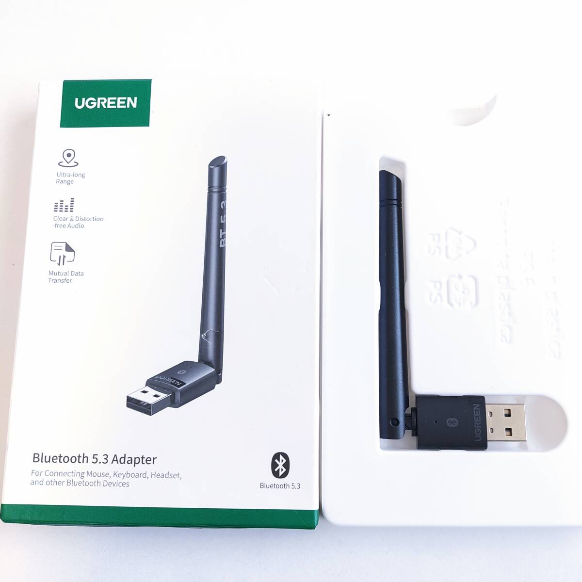 「一円スタート」UGREEN Bluetooth5.3 アダプター USB ブラック CM656「1円」AKI01_2001の画像1