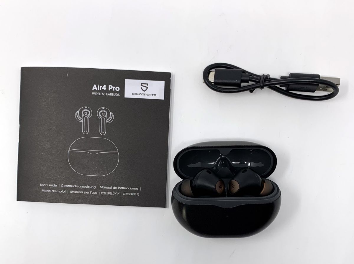 【一円スタート】SOUNDPEATS Air4 ワイヤレスイヤホン Bluetooth 5.3 イヤホン マルチポイント インナーイヤー型 1円 SEI01_1243の画像1