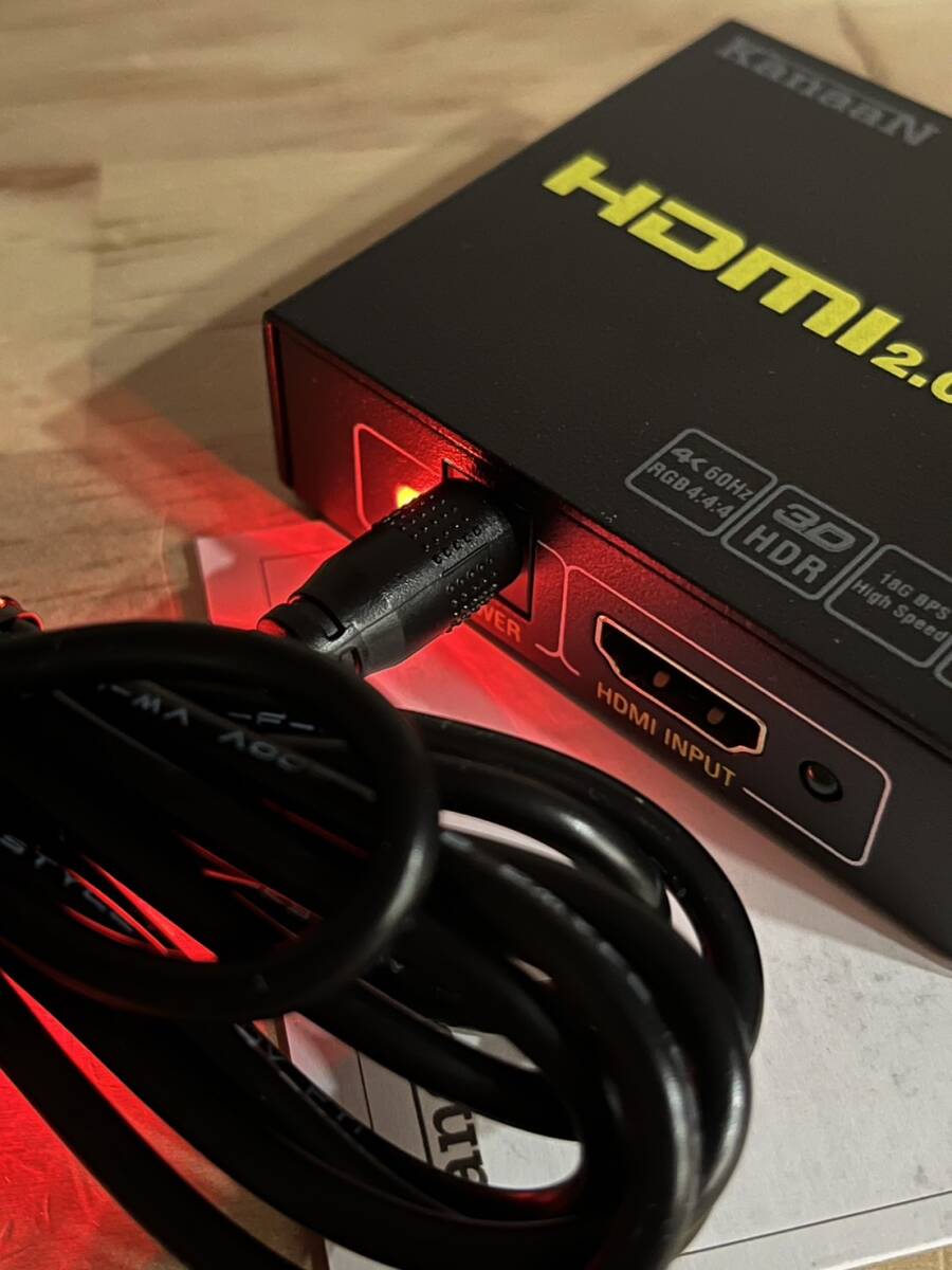 [ one jpy start ][4K@60Hz HDCP cancellation version ]KanaaN HDMI splitter 1 input 2 output distributor 2.0 FullUHD/HD HDR10HDCP 2.2 cancellation [1 jpy ]URA01_2654