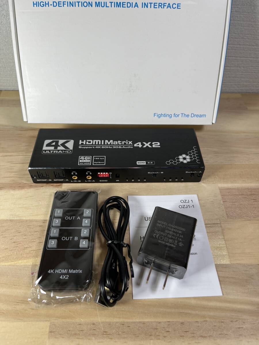 [ one jpy start ]HDMI Matrix switch .-4 input 2 output,HDMI switch 4K@60Hz 3D correspondence HDMI optical digital & audio separation [1 jpy ]URA01_2662