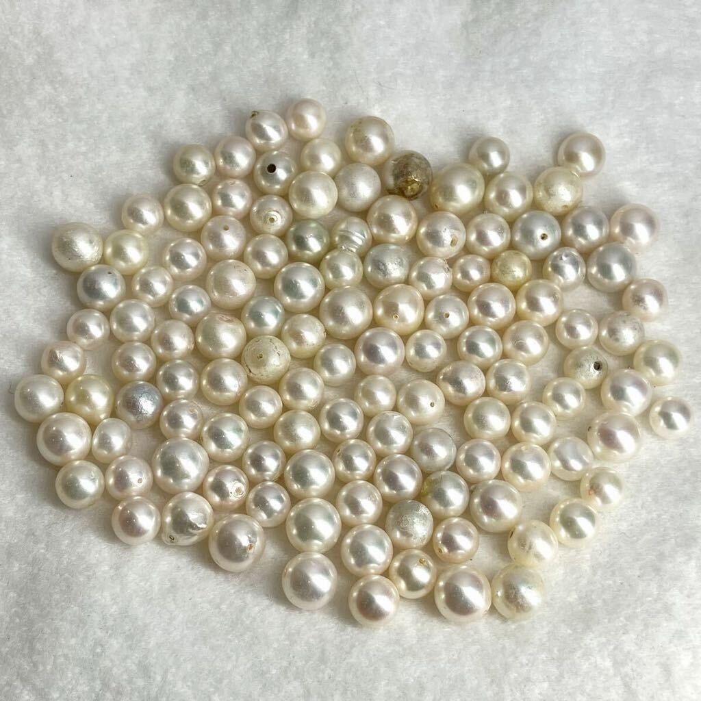 大量!!●本真珠おまとめ●m 100g/500ct 約7.5-9.5mm珠 ルース 裸石 宝石 ジュエリー jewelry Pearl パール ①_画像5