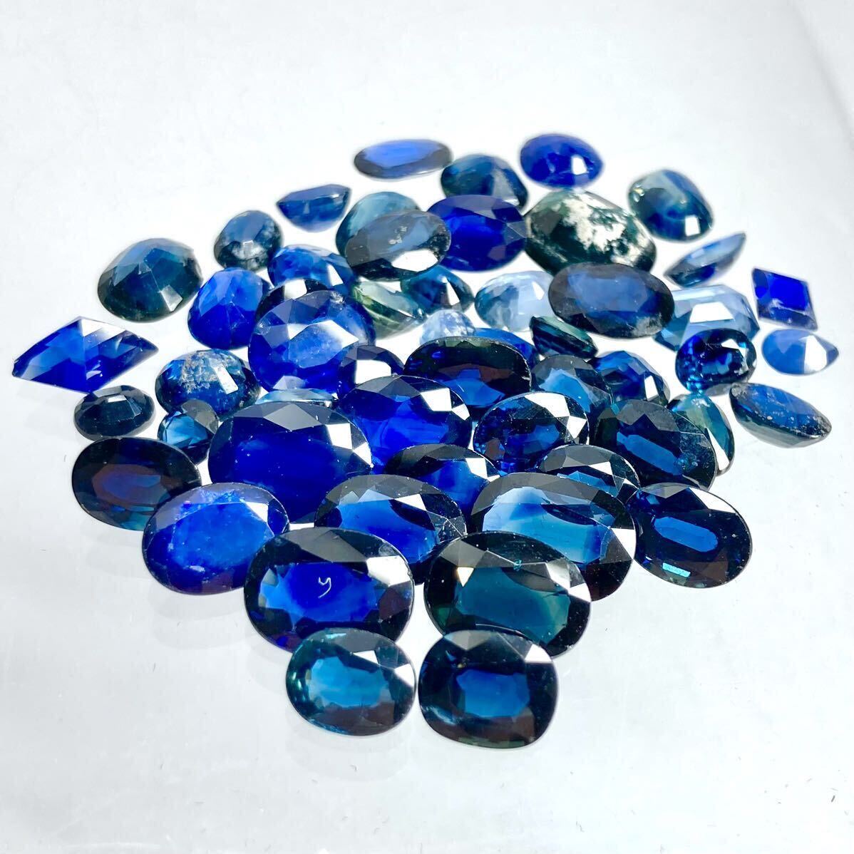 ●天然サファイアおまとめ●a 50ct 裸石 宝石 Sapphire sapphire サファイア コランダム 藍玉 jewelry ジュエリー ②_画像3