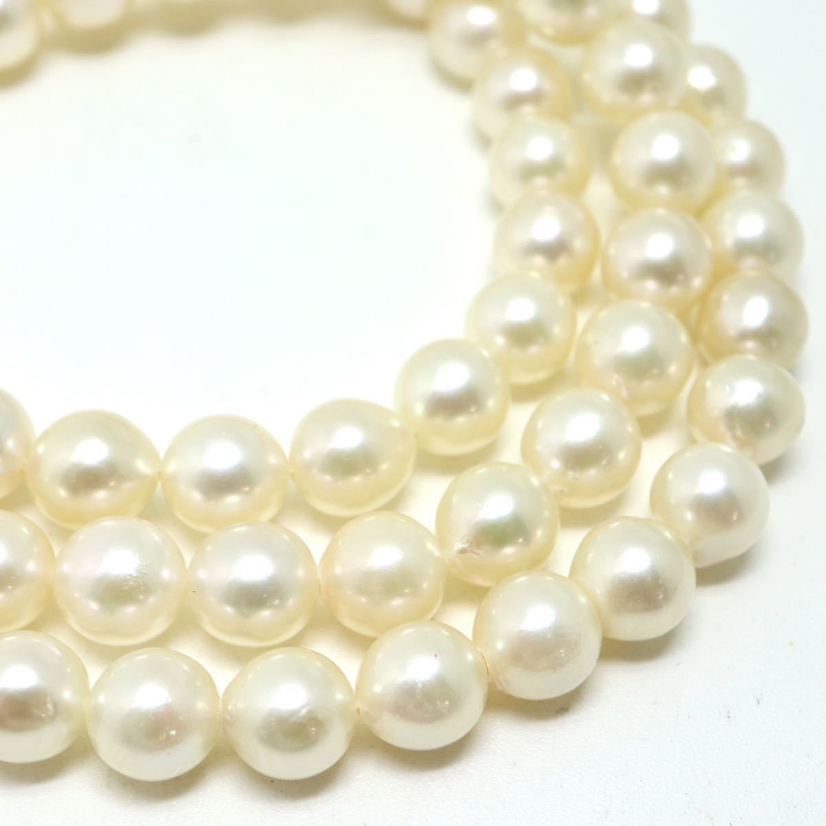 ●アコヤ本真珠ロングネックレス●M 45.6g 62cm 7.0mm珠 パール pearl necklaces silver ジュエリー DC0_画像4