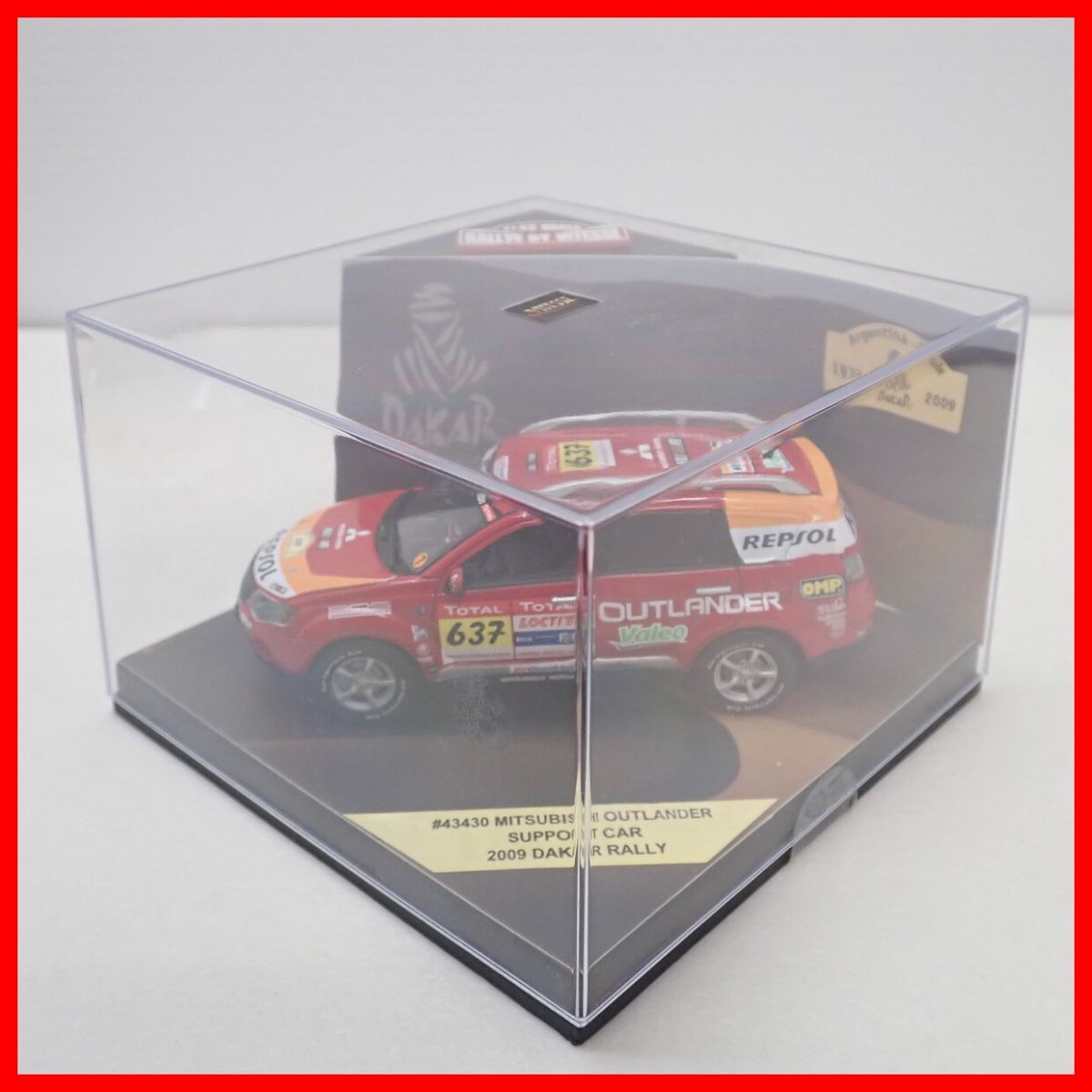 ☆ビテス 1/43 三菱アウトランダー サポートカー 2009 ダカールラリー #637 No.43430 OUTLANDER SUPPORT CAR 2009 DAKAR RALLY VITESSE【10_画像6