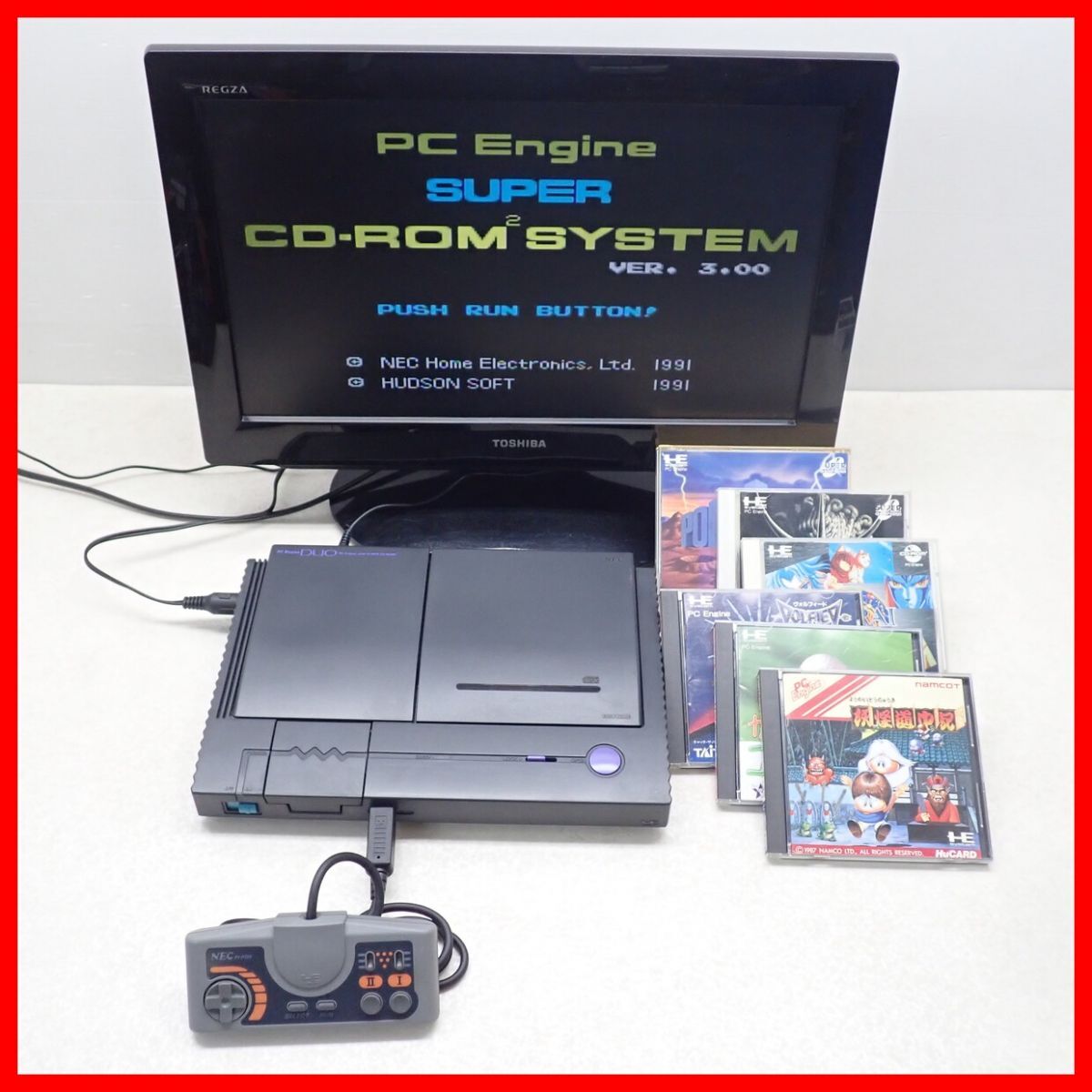 ☆PCE PCエンジン DUO 本体 PI-TG8 + ブライ/妖怪道中記 等 ソフト6本 まとめてセット PCEngine デュオ NEC 日本電気 難あり品【20_画像2