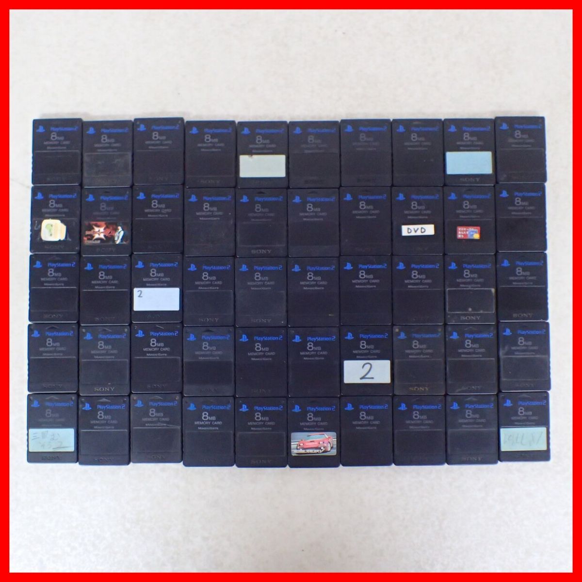 PS2 プレステ2 メモリーカード ブラック まとめて50枚 大量セット ソニー SONY【10_画像1