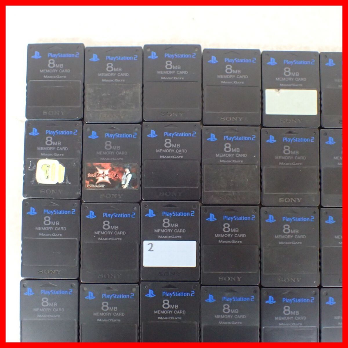 PS2 プレステ2 メモリーカード ブラック まとめて50枚 大量セット ソニー SONY【10_画像2