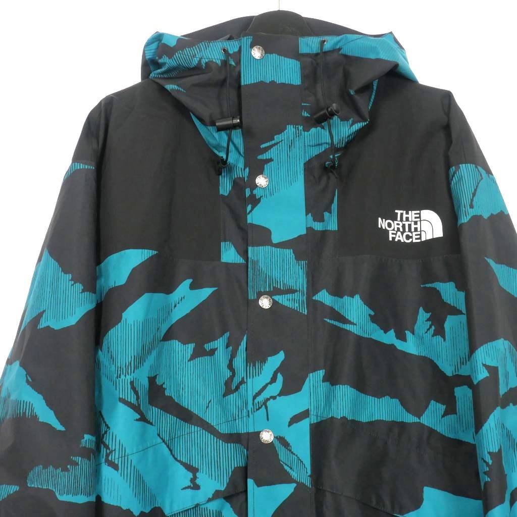 ザノースフェイス THE NORTH FACE 22AW RETRO MOUNTAIN JACKET マウンテンパーカー L ブラック/グリーン 黒/緑 メンズ_画像3