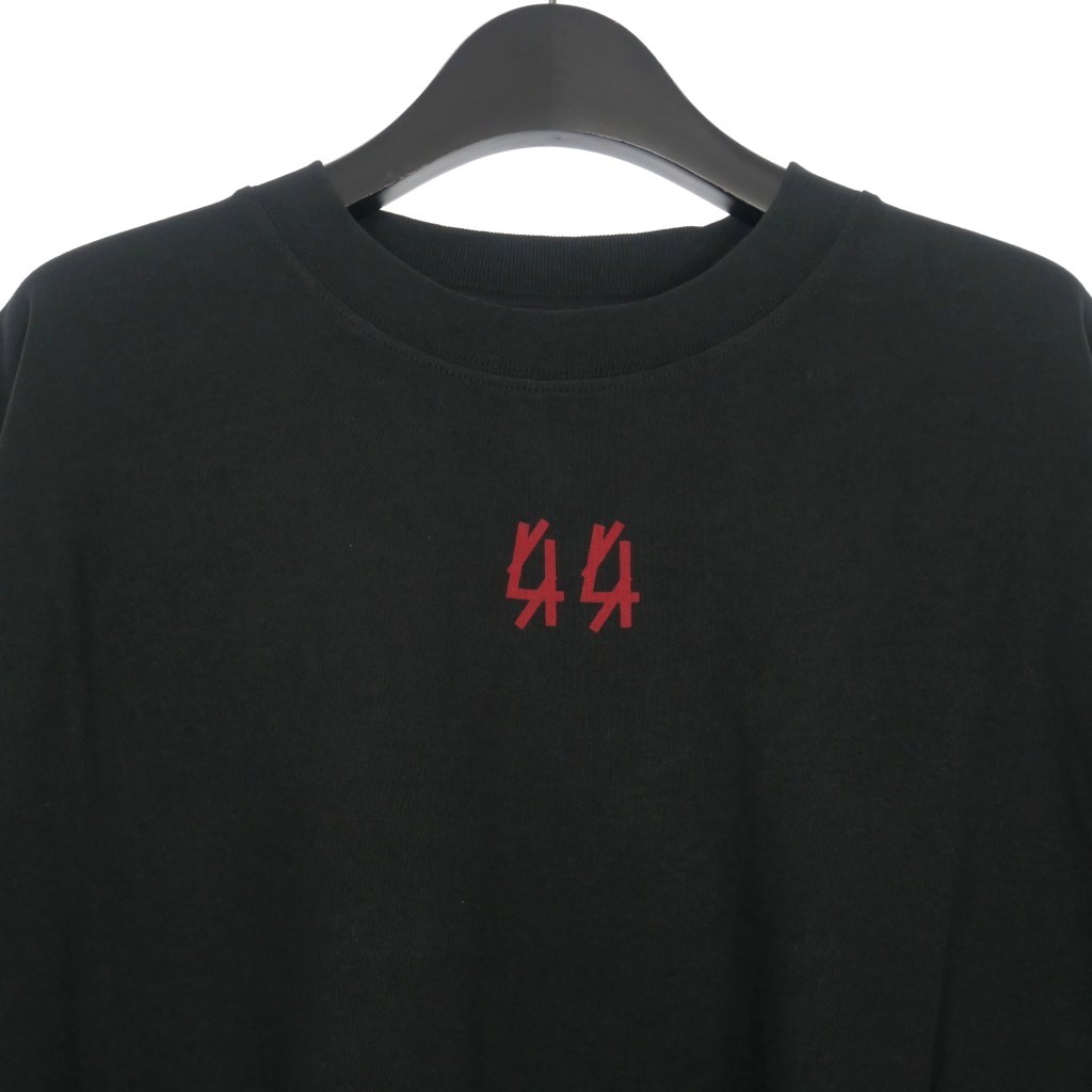 未使用品 フォーティーフォーレーベルグループ 44 LABEL GROUP バックプリントTシャツ カットソー 半袖 M ブラック 黒 64406 国内正規_画像3