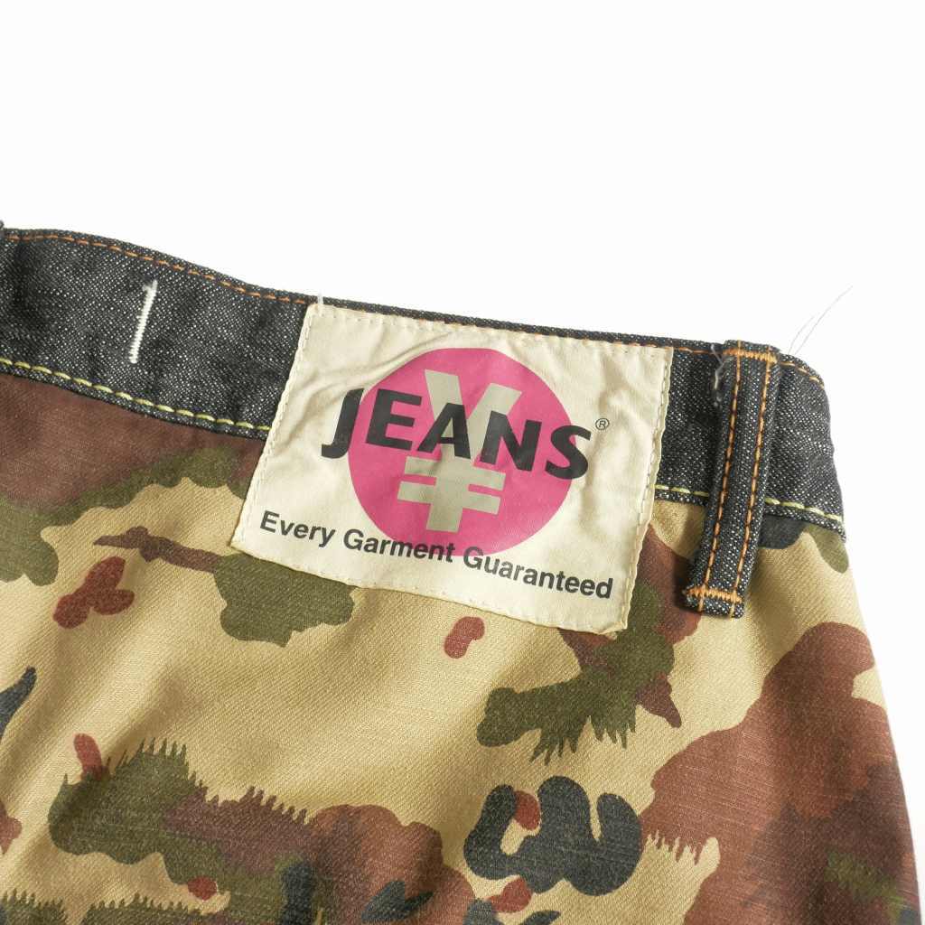 エンジーンズ YEN JEANS RED LABEL カモフラ切替 デニムパンツ ジーンズ 30 ブラック 黒 07Y7M-013 メンズ_画像4