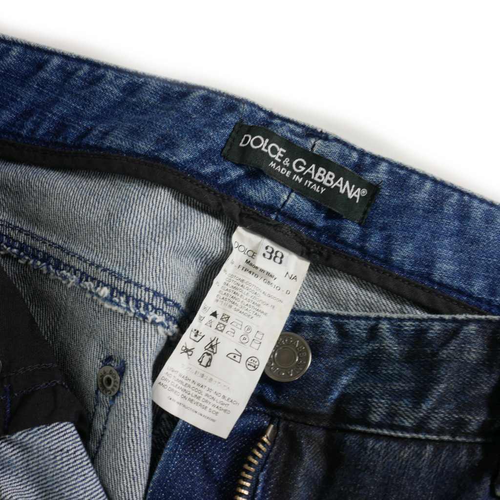  Dolce & Gabbana Dolce&Gabbana DOLCE&GABBANA ботинки cut Denim брюки джинсы 38 индиго FTP4TD/G861O внутренний стандартный женский 
