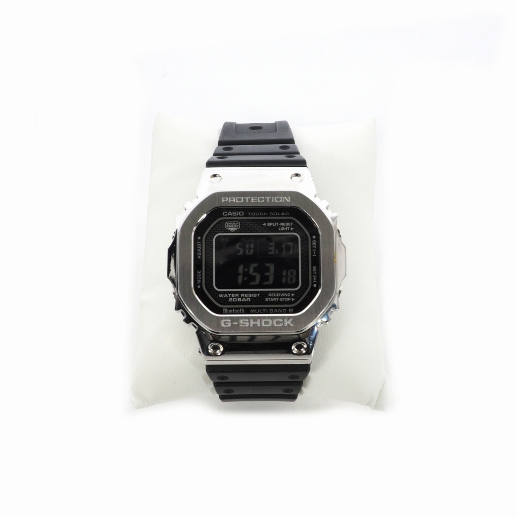 カシオジーショック CASIO G-SHOCK デジタル 時計 ウォッチ Bluetooth 搭載 電波ソーラー シルバー 黒 ブラック GMW-B5000-1JF メンズ