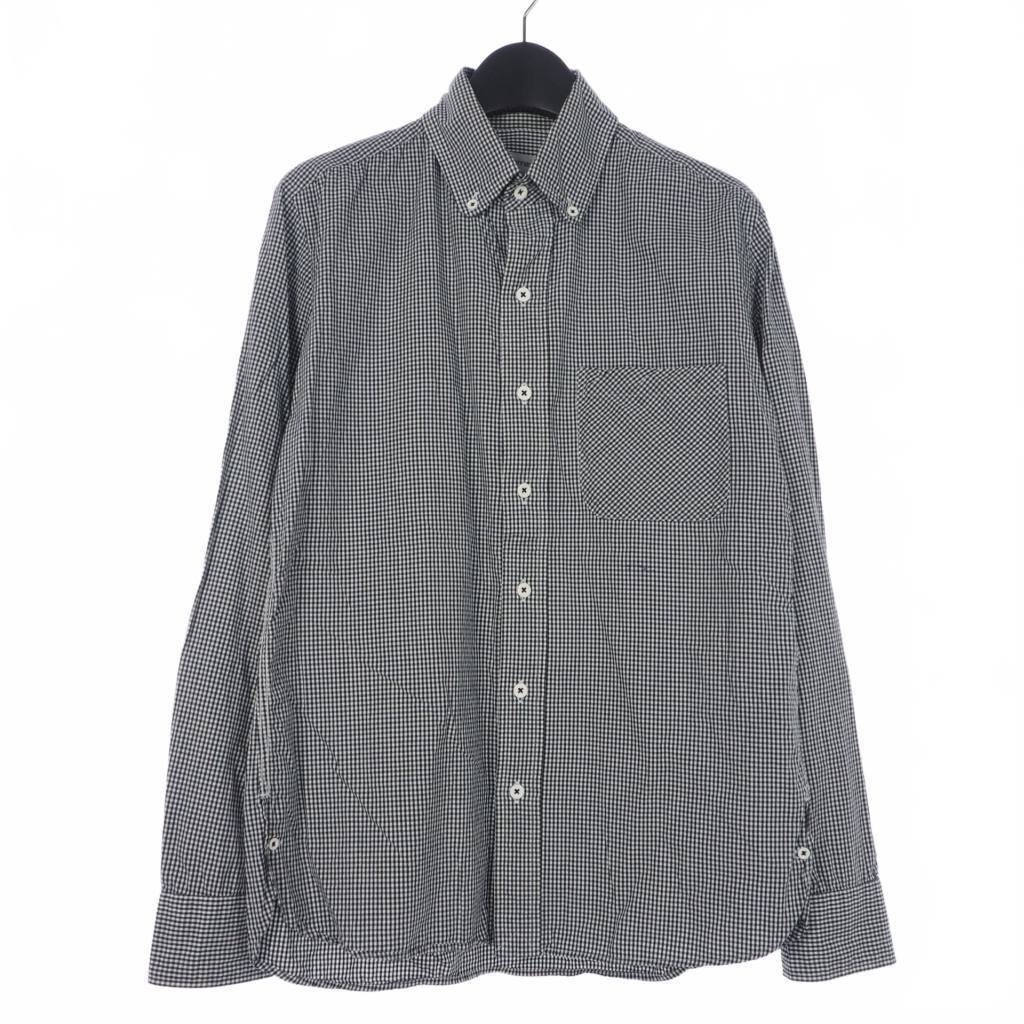 ノンネイティブ nonnative OFFICER SHIRTS ギンガムチェック シャツ 長袖 1 黒 白 ブラック ホワイト NN-S1915 メンズ_画像1