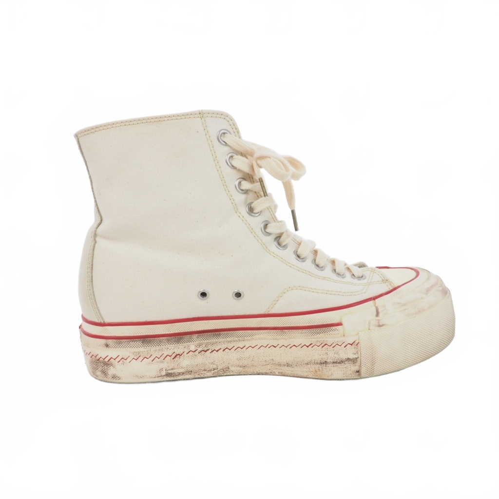 ビズビム VISVIM SKAGWAY HI G.PATTEN ハイカット スニーカー キャンバス 9 アイボリー 0120201001003 メンズ_画像4