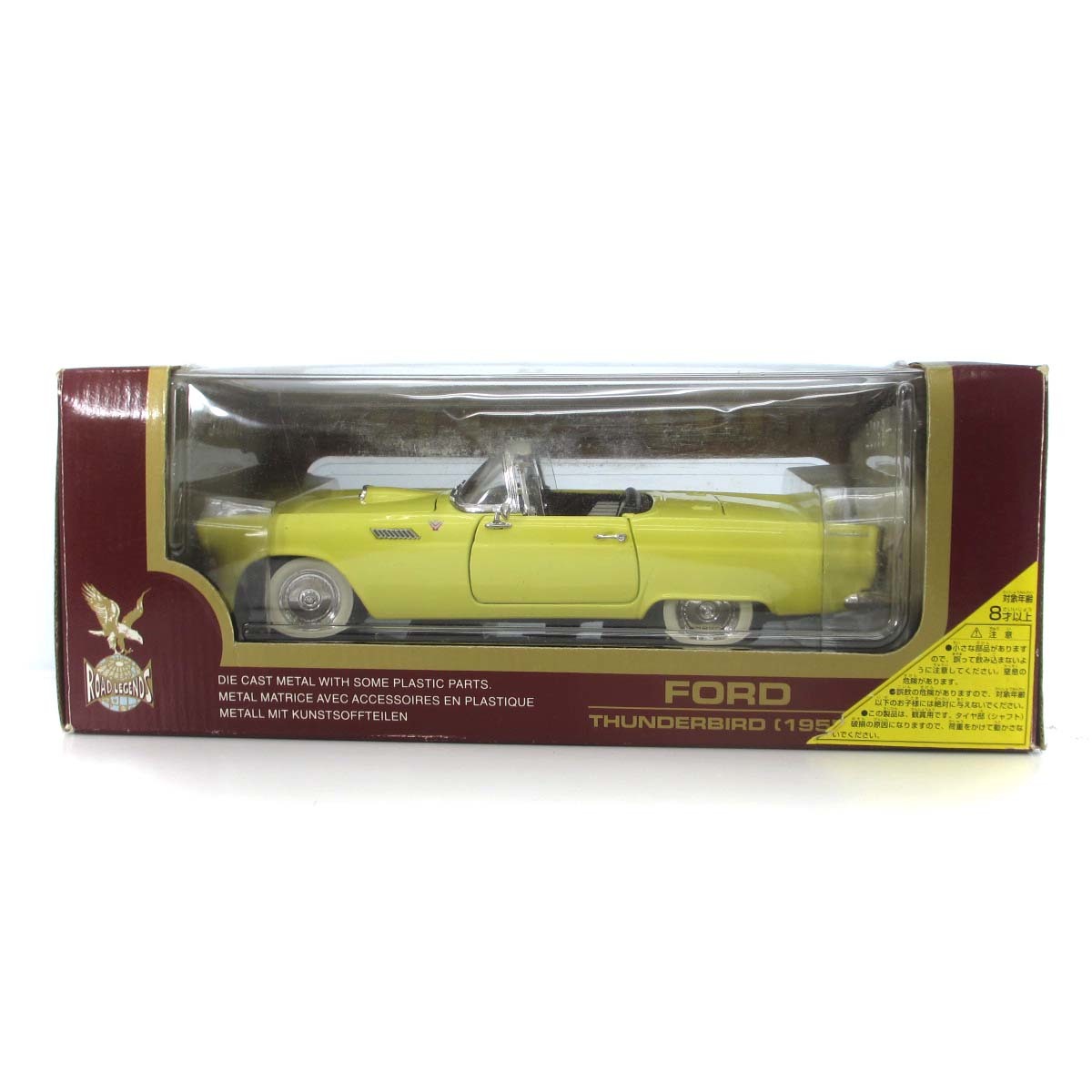 ROAD LEGENDS 1/18 ダイキャストカー サンダーバード FORD THUNDERBIRD ミニカー 当時物 ヴィンテージ イエロー ■SG_画像1