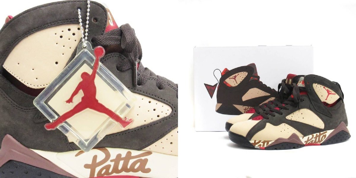 ナイキ NIKE × Patta パタ AIR JORDAN 7 RETRO エアジョーダン7 レトロ スニーカー AT3375-200 ブラウン系 28cm メンズ_画像9