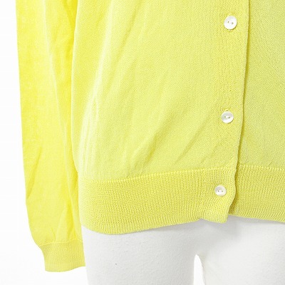 unused goods Nolley's Nolley\'s Light light tag attaching close year of model 14G heaven . crew neck cardigan knitted long sleeve yellow color 38 0318 #SH
