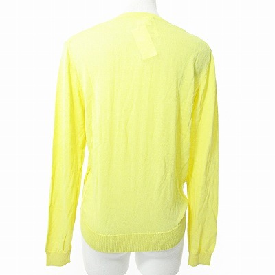  unused goods Nolley's Nolley\'s Light light tag attaching close year of model 14G heaven . crew neck cardigan knitted long sleeve yellow color 38 0318 #SH