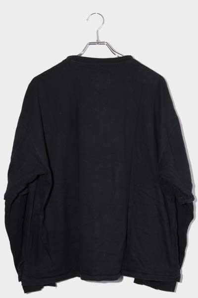 bukht ブフト LAYERED LONG SLEEVE T-SHIRT レイヤード 長袖Tシャツ カットソー 3(L) BLACK ブラック BB-55101 /◆ メンズの画像2