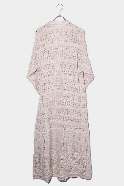 2021SS Mame Kurogouchi マメクロゴウチ Floral Watermark Wrap-Front Knitted Dress フラワー ラップ ニット ドレス カーディガン 2 MM21S_画像2
