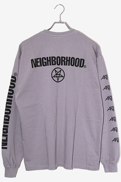 M 未使用品 2023AW NEIGHBORHOOD × ANTHRAX ネイバーフッド アンスラックス TEE LS-2 プリント 長袖Tシャツ GRAY グレー 232PCNH-LT02S /_画像2