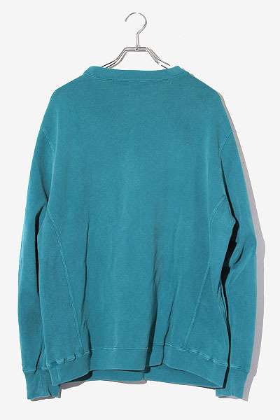 Si エスアイ moss stitch pigment sweat モス ステッチ ピグメント スウェット コットン クルーネック トレーナー 3 EMERALD エメラルド 10_画像2