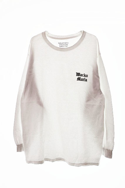 ワコマリア WACKO MARIA 22AW CREW NECK LONG SLEEVE ロンT 白 L【ブランド古着ベクトル】240309● メンズ_画像1