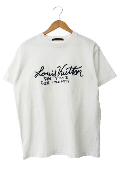 ルイヴィトン LOUIS VUITTON Virgil Abloh ヴァージル アブロー 20AW Signature Logo Embroidery Tee シグネチャー ロゴ 刺繍 半袖 Tシャツの画像1