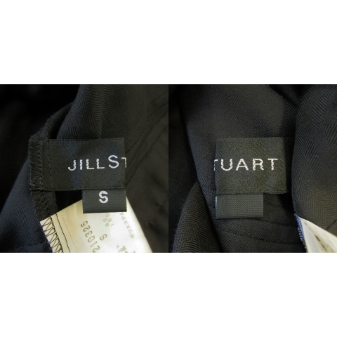 ジルスチュアート JILL STUART ブラウス シアー ラウンドネック 五分袖 フリル ティアード フェミニン S 黒 ブラック /AO15 ☆ レディース_画像6