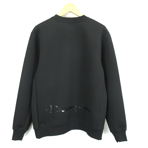 未使用品 チャンピオン CHAMPION 23AW テックウィーブ 3LS クルーネック スウェットシャツ トレーナー C3-YS001 黒 ブラック M メンズ_画像2