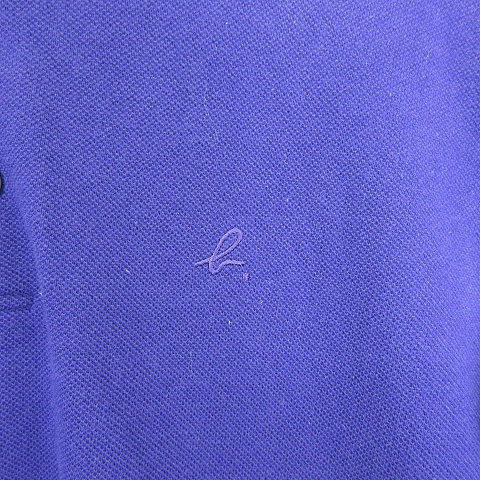 アニエスベーオム Agnes b. homme 胸 ロゴ 刺繍 半袖 ポロシャツ 紫 パープル 2 メンズ_画像4
